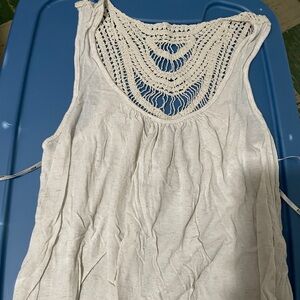 XXI Ivory Crochet Blouse